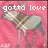 Pixelated moose on pink background with text 'gotta love the moose' and heart symbol, animated in four