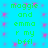 Green text on cyan background with pink starbursts, repeating 'maggie and emma r my bffl' in two