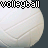 volleyball images with text labels, some featuring pink heart symbols on the ball