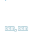 Animated sequence of blue pixel clusters forming and dissolving above repeated 'RAN RAN' text in light gray boxes on white background.