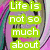 A four- displays text in colored blocks over a swirling pink and purple background with black outlines