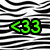 Four distinct emoticons displayed on a black-and-white striped background with pixelated texture.