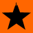 Four black five-pointed stars on an orange background, arranged in a two-by-two with no visible animation changes