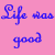 A 2x2 contact sheet of a pixelated animated icon featuring pink background text and a lower-left frame with a person giving a thumbs-down gesture under the name "SIMON".