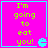 Four identical pink with cyan borders display yellow text 'I'm going to eat you!' and a blue Pac-Man icon, arranged in a