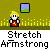 Animated pixel art sequence showing a character with yellow hair and red shirt performing actions against green background with blue-green squares.