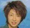Six display a person with varying hairstyles against a blue background, with text overlays including 'ARASHI', 'no', and 'KIBOU' in different colors
