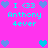 Pixelated icon with cyan text and blue hearts on bright pink background, showing repeated patterns of 'I <33', 'Anthony', and '4ever' across multiple sections.