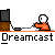 Pixel art animation of a character in orange clothing interacting with brown and black objects, producing orange spiral effects against gray background.