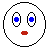 pixelated cartoon faces with blue eyes and red mouths, some showing pink hair or bubble effects