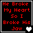 Four identical display red pixelated text on black background with heart symbols changing from white to gray across frames