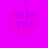Four identical pink heart shapes on a bright purple background, each containing the text "i love me" in blue lowercase letters.