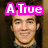 A pixelated image of a person with dark hair and a dark shirt, overlaid with bright pink text reading "A True" and "Hates Kevwardo" in the top-left and middle sections.