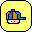 Animated pixel art contact sheet showing a character's face with blue and orange cap across seven frames, featuring subtle changes in facial expression, hand position, and floating 'B' text elements on yellow background.