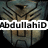 Pixelated image with a white horizontal bar containing the text 'abdullahiO' over a dark, abstract background of brown and gray tones.