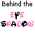 Pixelated text in black and pink on white background, with alternating color patterns across four