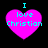 Four identical pink heart-shaped icons with cyan text "I love Christian" on black background, each showing slight variation in pixelation and color saturation.