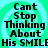 Green and cyan spiral background with black text reading 'Cant Stop Thinking About His SMILE' in four identical