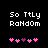 Pixelated text 'So TtLy RoNdOm' above pink and purple heart symbols on black background, with animation changing heart positions.