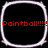 Four identical square with rounded corners display red text on black backgrounds, each bordered by a white outline