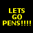 Yellow pixelated text on black background with animated yellow bars covering portions of the text across frames.