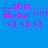 Blue background with repeated pink text 'Justin...... Bieber!!!!!' and '<3 <3 <3' across multiple , some with green rectangular overlays
