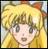 Pixelated anime-style portrait of a character with blonde hair and a red hair accessory, static image with no visible text or motion.