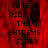 Red background with black pixelated text reading 'TAKE A RIDE ON THE EXTREME SIDE' in four identical , one partially obscured by a gray rectangle