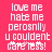 Pixelated white text on a solid pink background arranged in five lines, with the final line containing a heart symbol.