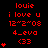 Red pixel text on black background with animated heart symbols appearing and disappearing in vertical