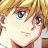 A pixelated anime-style character face with blonde hair and blue eyes on the left, next to a black background with white text "Anime IM" and "COM" on the right.
