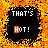Three black speech bubbles with 'THAT'S HOT!' text appear over a pixelated orange-yellow background, each showing distinct letter highlighting in the word 'HOT'