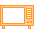 Two orange-framed television icons with gray screens; the right screen displays 'New' text while the left is blank.