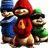 Pixelated cartoon characters in hooded outfits with red text reading "I'm So Hoo" on a black background.