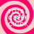 Four identical pink and white spiral patterns arranged in a , each containing the text "TOTAL CHEER CHICK" in stacked lines