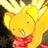 A split-frame contact sheet showing a yellow anime character with spiky hair and red scarf on the left, and pixelated text "Anime IM" above "COM" on black background on the right.