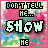 25 identical pixel-art icons with pink borders, each displaying text 'DON'T TELL ME... SHOW ME' over a cloudy sky background