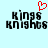 Pixelated black text 'Kings Knights' on light blue background with red heart symbol above left text block.