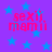 Purple background with scattered blue stars and four identical pink text blocks reading 'sexiimamii' arranged in a