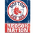 A vertical banner icon with a blue background featuring two circular Boston Red Sox logos and red text reading 'RED SOX NATION' between them.