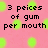 Pixelated text on a pink background with green circular spots; the right side shows a gray rectangle replacing part of the image.