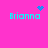Four identical cyan text instances of 'Brianna' on a bright pink background, each paired with a distinct blue pixel art symbol above or to the side.