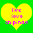 Two yellow heart shapes on a green background with pink text reading live love chipinaw inside each heart.