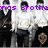 A group of people in formal attire with a lion emblem on their clothing, overlaid with purple text reading "Jonas Broth" and "Joe togeth".