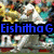 A four- displays a pixelated image of a person in yellow clothing with blue text overlays reading 'EishithaG', 'likes', and 'cricket'