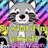 Pixelated cartoon animals with text overlays: a raccoon, dog, and puppy on colorful backgrounds.