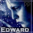 nine identical pixelated images showing a blue-toned profile of Edward Scissorhands with the name 'EDWARD' below, each containing small white dots and faint 'pp' text in the upper left