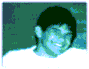 Animated sequence showing a person in multiple poses with shifting background colors and clothing details.