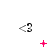 A static icon shows a black and white pixelated '<3' symbol with red plus, star, and cross symbols below it.