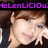 A pixelated image of a person with brown hair, wearing dark clothing and resting their head on one hand against a pink background.